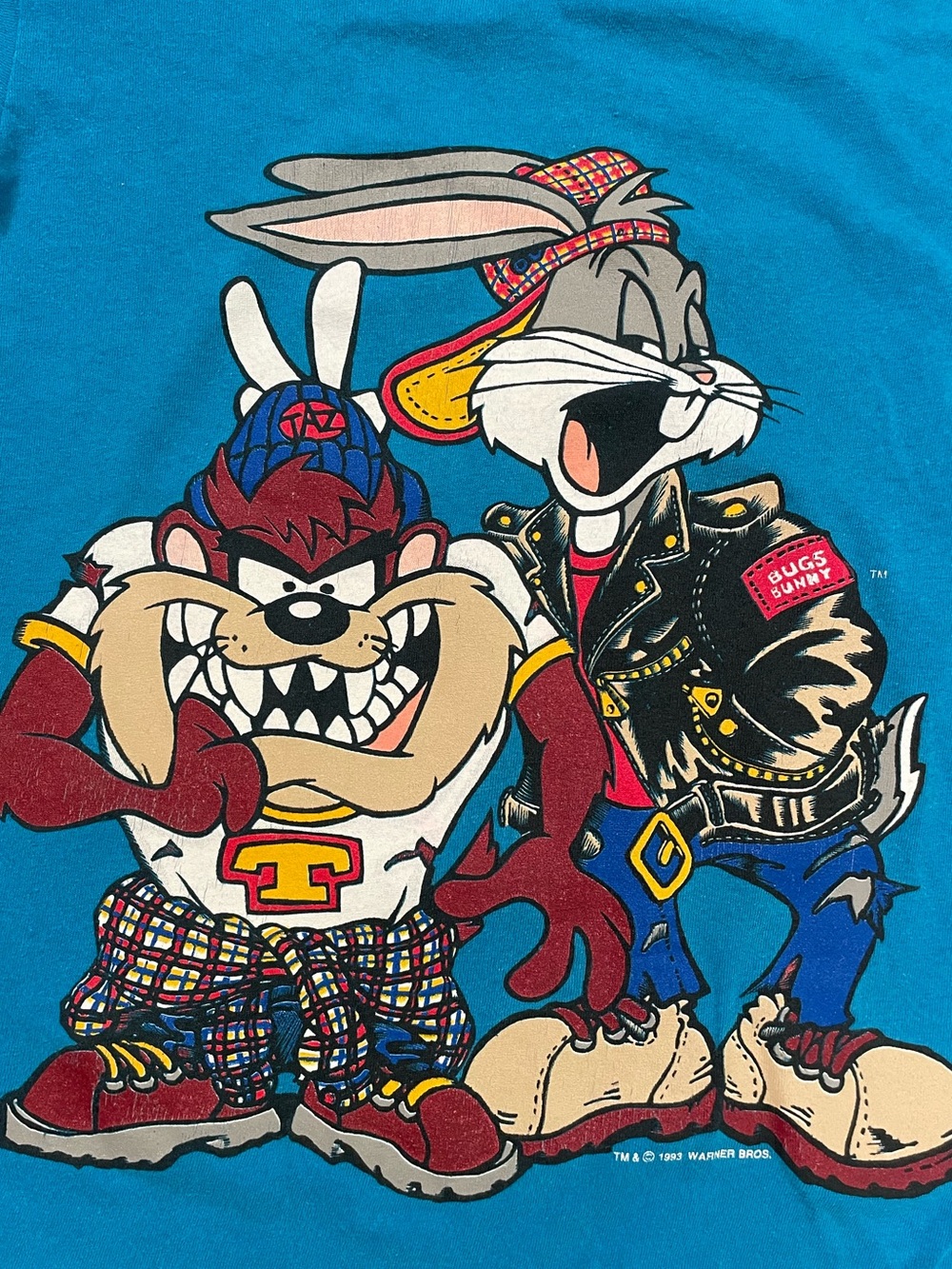 Vintage 1993 Taz T-Shirt Youth Medium 8-10 Years Old Looney Tunes Character